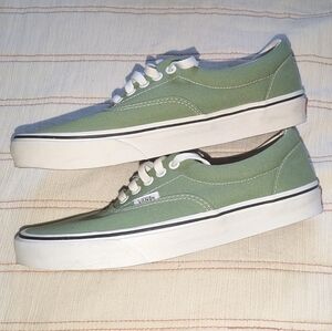Vans Women’s Authentic Low-Top Sneakers in Sage Green Side 10 Men's 8.5
